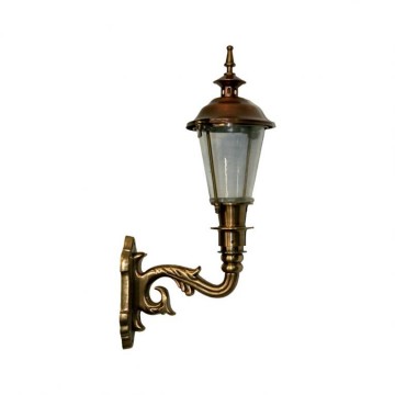 Buitenlamp brons met wandarm hoogte 55 cm