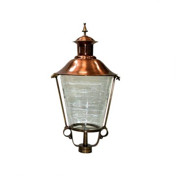 Buitenlamp brons hoogte 100 cm