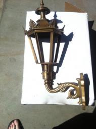 Bronzen lantaarn zeskant kroon demontabel.